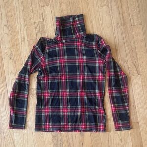 Plaid Tissue Turtleneck J. Crew NWOT